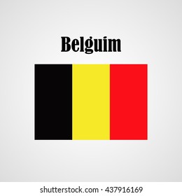 Flag of Belgium vector sign
