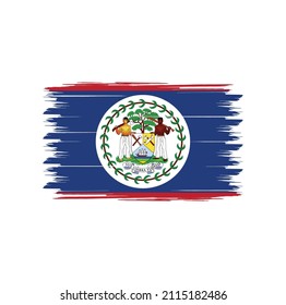 Bandera de Belice con estilo de pincel