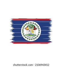 Flagge von Belize mit Grunge-Stil