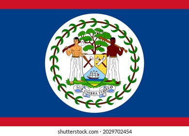 Flag Belize vector illustration symbol national country icon. Freedom nation flag Belize independence patriotism celebration design government international official symbolic object culture