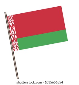 Flag of  Belorussian isolated on a white background