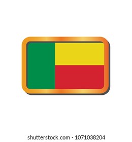 Flag benin in frame