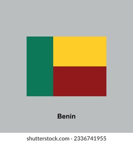 flag of Benin isolated vector illustration