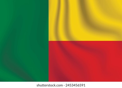 Flagge von Benin. Nationalsymbol in Amtsfarben. Vorlage-Symbol. Hintergrund der Abstrakten Vektorgrafik.