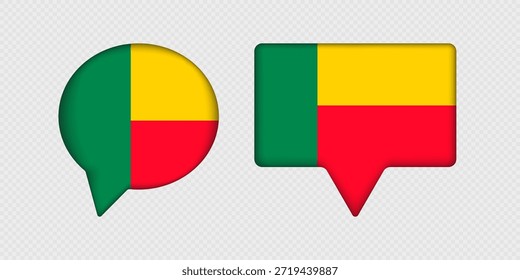 Bandeira do Benim em balão de fala.
