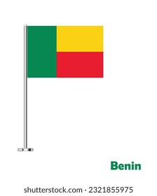 Flag of Benin, Table Flag of Benin, Vector Illustration.