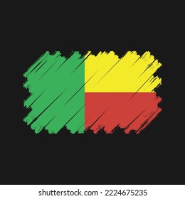 Bandera de la ilustración vectorial de Benín