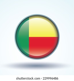 Flag of Benin, vector illustration