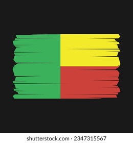 Bandera de la ilustración vectorial de Benín