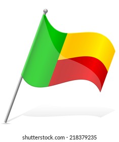 flag of Benin vector illustration isolated on white background