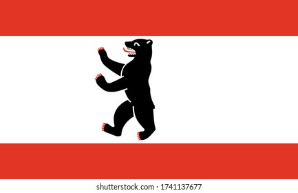 flag of berlin. proportion 3:5