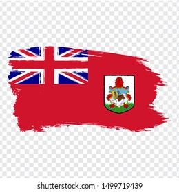 Flag Bermuda  from brush strokes. Flag Bermuda on transparent background for your web site design, logo, app, UI. Stock vector.  EPS10.