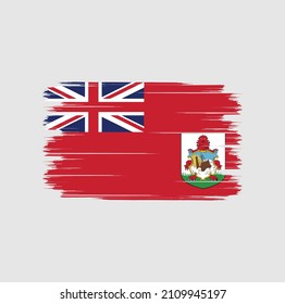 Flag of Bermuda with brush style