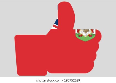 The flag of Bermuda in a Thumbs Up Icon