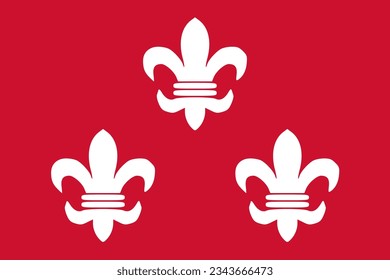 Flag of Beverwijk Municipality (North Holland or Noord-Holland province, Kingdom of the Netherlands, Holland) 