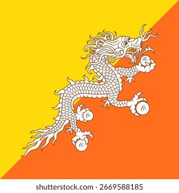 Flag of Bhutan - square variant