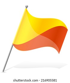 flag of Bhutan vector illustration isolated on white background