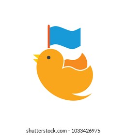 Flag Bird Logo Icon Design