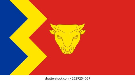 Flag of Birmingham, United Kingdom, 16:9 Format, Birmingham, United Kingdom Flag