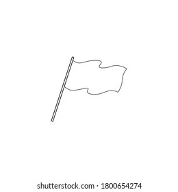 Flaggenschwarzes Zeichen Symbol. Vektorgrafik eps10