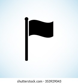 flag  - black vector icon
