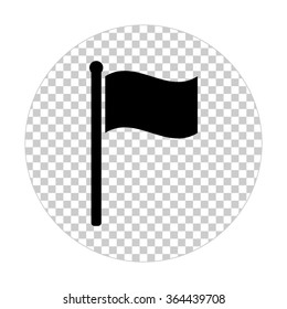flag  - black vector icon