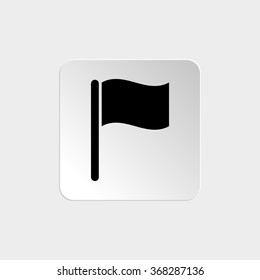 Flag  - black vector icon