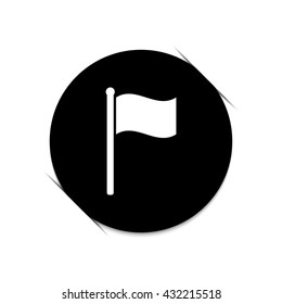 flag  - black vector icon