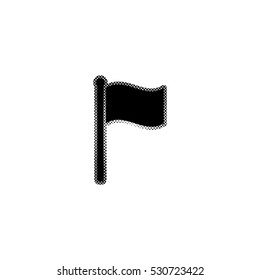 flag  - black vector icon