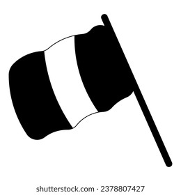 flag black white walked patriot icon element