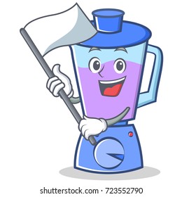 With flag blender character cartoon style
