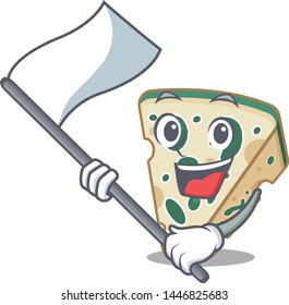 With flag blue cheese isolated with the mascot