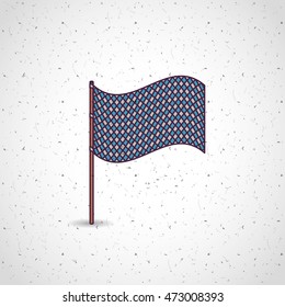 flag blue pattern oktoberfest icon. Colorful and Flat design. Vector illustration