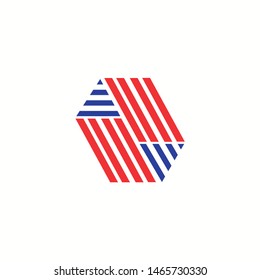 flag blue and red Vector graphic design illustration Logo Creation, Map Vector, Us Map