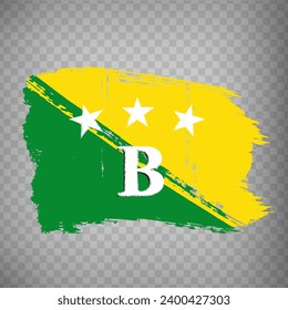 Flag of Bocas del Toro Province brush strokes. Flag  Bocas del Toro of Panama on transparent background for your web site design, app, UI.  EPS10.