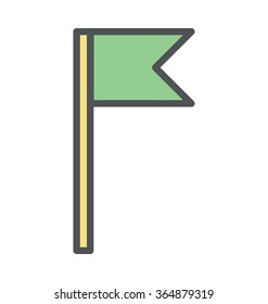 Flag Bold Icon Illustration 