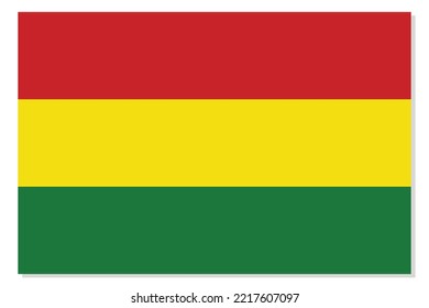 Flag of Bolivia. Bolivian national symbol in official colors. Template icon. Abstract vector background.