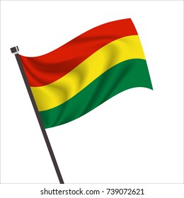 Flag of Bolivia. Bolivia Icon vector illustration,National flag for country of Bolivia isolated, banner vector illustration. Vector illustration eps10.