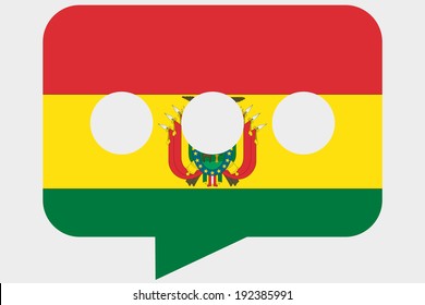 The flag of Bolivia in a messaging bubble