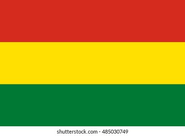 Flag of Bolivia in official colors and Proportion Correctly