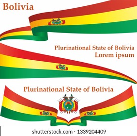 Flag of Bolivia, Plurinational State of Bolivia. Template for award design, an official document with the flag of Bolivia. Bright, colorful vector illustration.