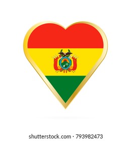 Flag Bolivia Shape Heart Symbol Love Stock Vector (Royalty Free ...