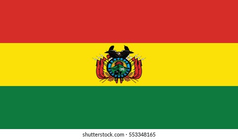 Flag of Bolivia  state , Vector Illustration