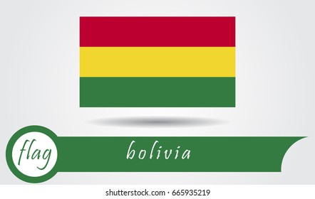 flag of bolivia vector eps 10. design flat with name