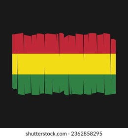 Ilustración vectorial de la bandera de Bolivia