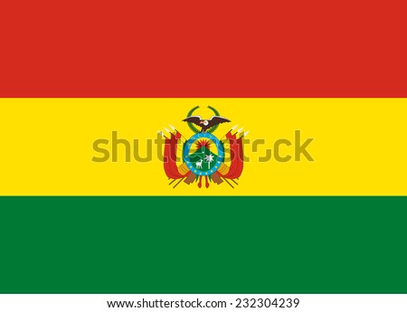 Flag of Bolivia vector illustration