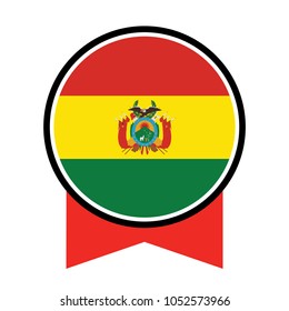 flag of Bolivia,vector illustration of Bolivia flag, official colors and proportion correctly. National Flag of Bolivia.