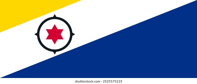 Bandeira de Bonaire, versão longa, Vetor Images