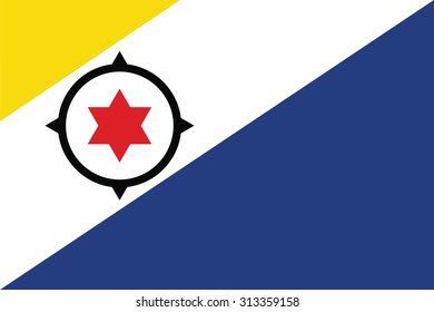 Flag of Bonaire. Vector illustration.