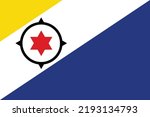 Flag of Bonaire. Vector illustration of Bonaire flag. National flag of Bonaire